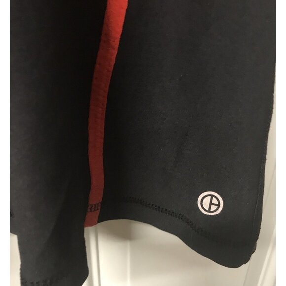 Athletica Objet d'art Scoop Neck Tank Top Racerback Sz L Black Red Grey EUC - Picture 4 of 4